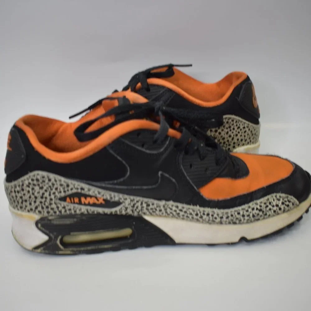 Nike Air Max 90 Safari GS Summit White Black Clay Orange‎ 820340-100 SZ 7 Y